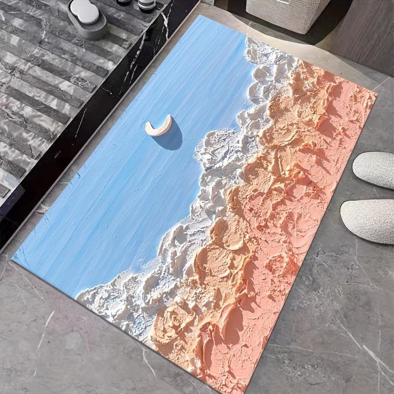 Three-dimensional Flower Diatom Mud Floor Mat Bathroom Carpet Toilet Footpad Super Absorbent Washstand Mats Home Entry Decor Rug