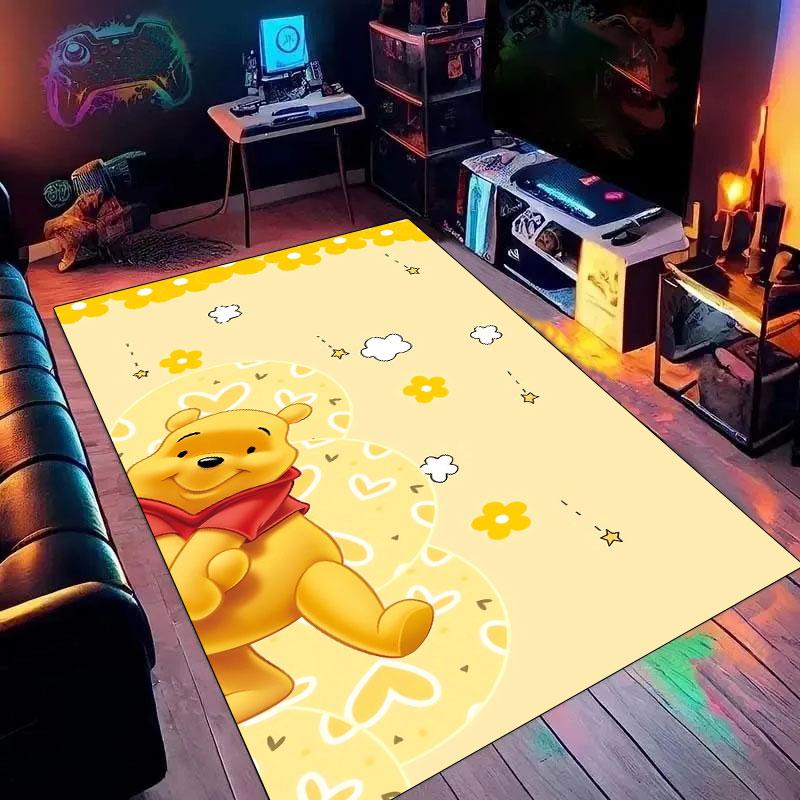 Winnie the Pooh Pattern Rug - Non-slip kitchen mat, outdoor rug, home and bedroom decor, yoga mat, birthday gift.