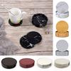 7PCS/Set Creative Coaster PU Cup Mat Waterproof Round Accessories Heat Resisitance Solid Color