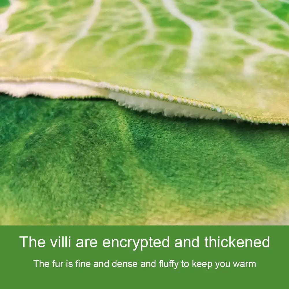 Двусторонний фланелевый креативный внешний вид домашний диван одеяло из капусты одеяло для сна, одеяло-блинчик из китайской капусты