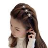 Women Elegant Flower Pearls Braid Hairpins Sweet Hair Clip Braid Decorate Flower Tooth-shaped B K2W7