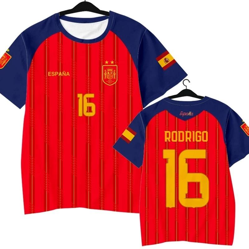 2026 Spanish Team Yamal Player Edition Football Shirt, Quick Drying Short Sleeved T-shirt Women's Family Kids Tees