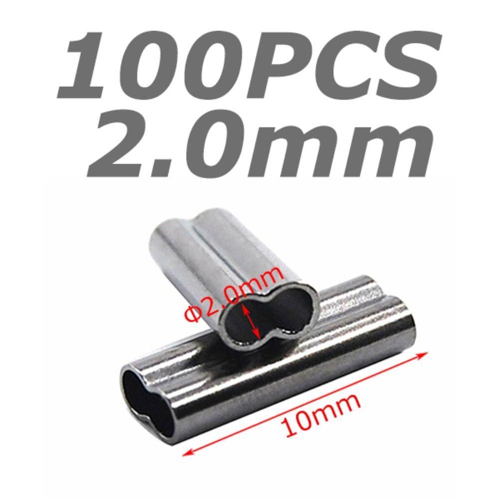 Tube Connector Double Barrel Tube Fishing Fix Tube Wire Crimps Sleeves Fishing Copper Sleeves