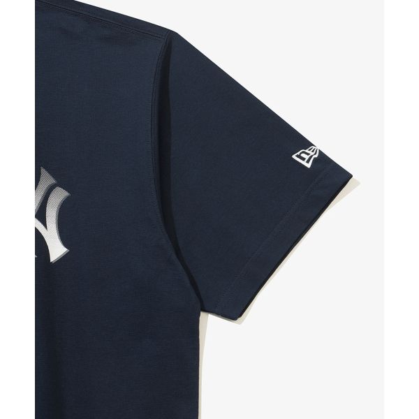 New Era SS26 MLB Нью-Йорк Янкис Футболка с полутонами Унисекс Топы Темно-синий 15147536