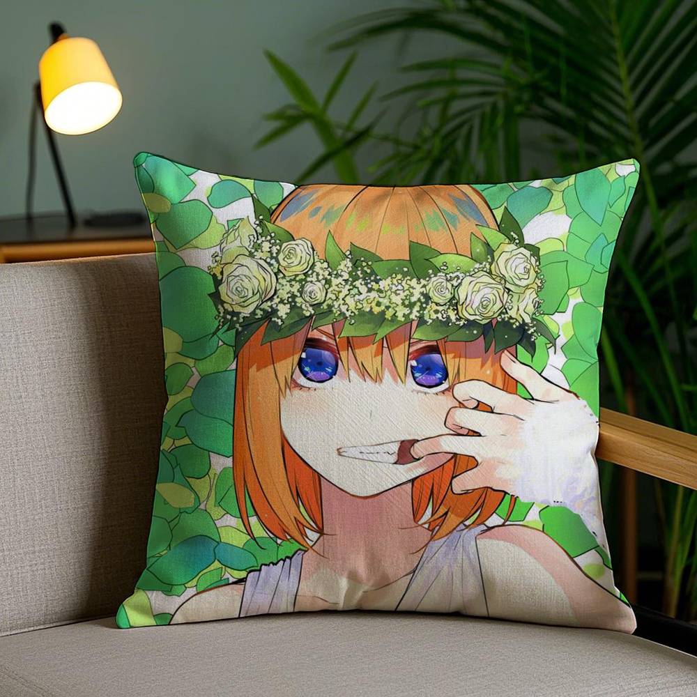 Наволочка The Q-Quintessential Quintuplets Диванная Короткий Плюш Двусторонняя HD Печать Комната Домашний Офис Подарок Чехол на Подушку