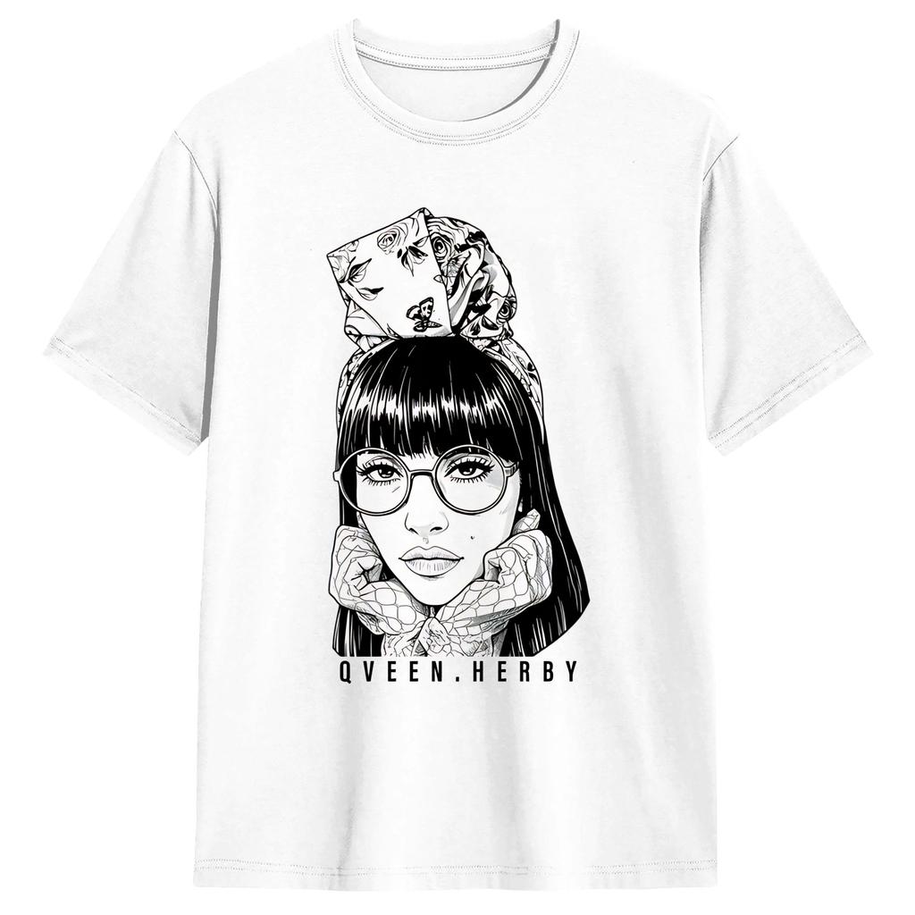 Rapper Qveen Herby T-Shirts for Men Casual Tee Shirt Round Collar Short Sleeve T Shirt Summer Clothes