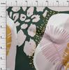 oneOone Ткань Cotton Flex темно-зеленого цвета с тропическими абстрактными листьями, ткань для шитья, напечатанная ткань для рукоделия, ярд 40 дюймов