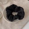 Korean Scrunchies Silk Satin Vintage Floral Hairtie for Pony Hair Band Beach Accessories Rolled Up Women and Girls Fashion Style