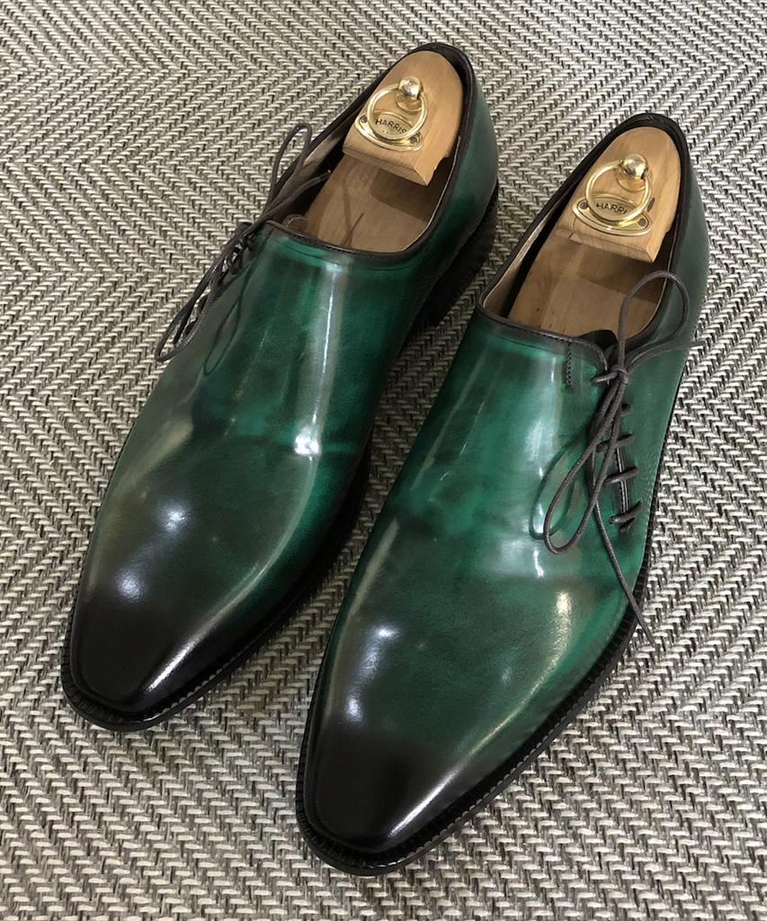 Joenshoe Camille Side Strap Whole Cut Green Adobang