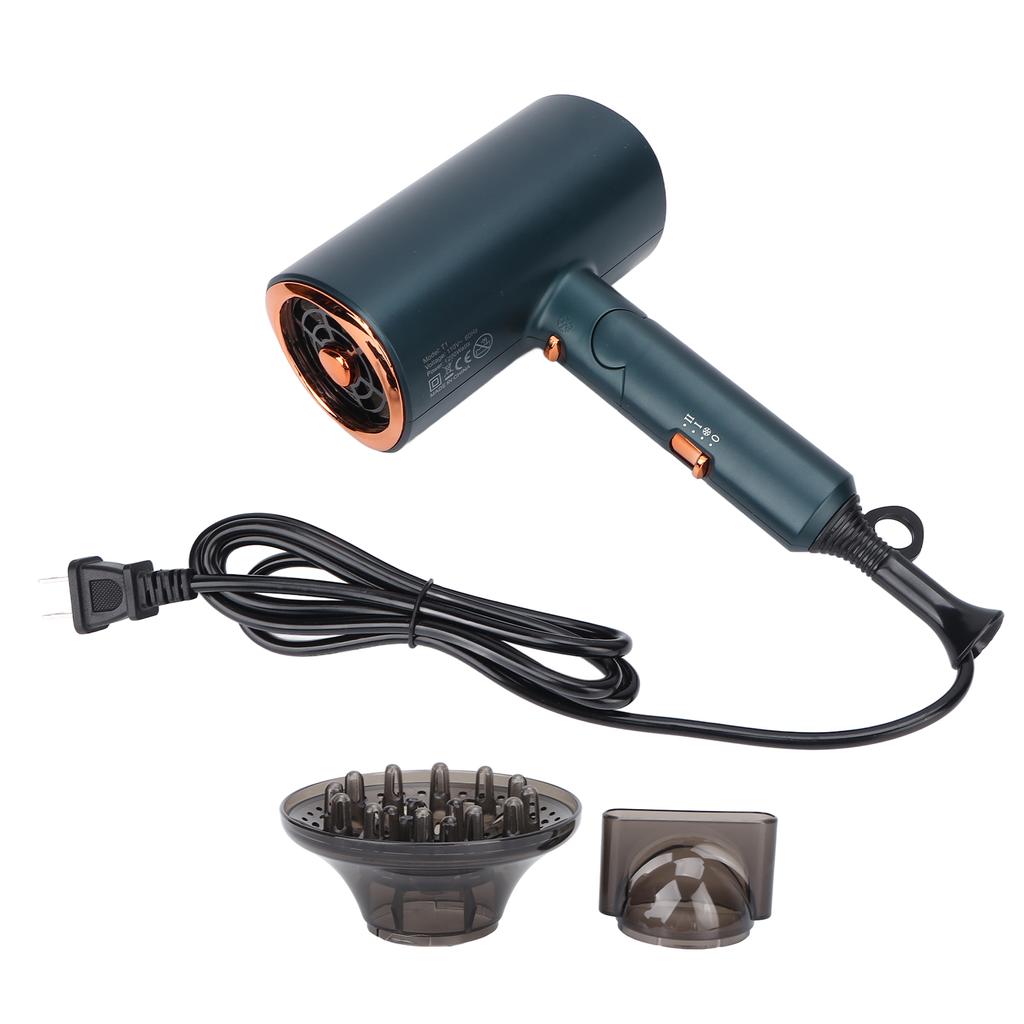 Hair Blow Dryer Foldable Design Quick Drying Powerful Airflow Intelligent Control Ergonomic