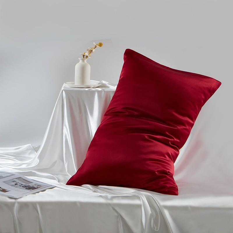 100% Pure Mulberry Silk Pillowcase Double-Sided Smooth 22 Momme Solid Color Zipper Or Envelope