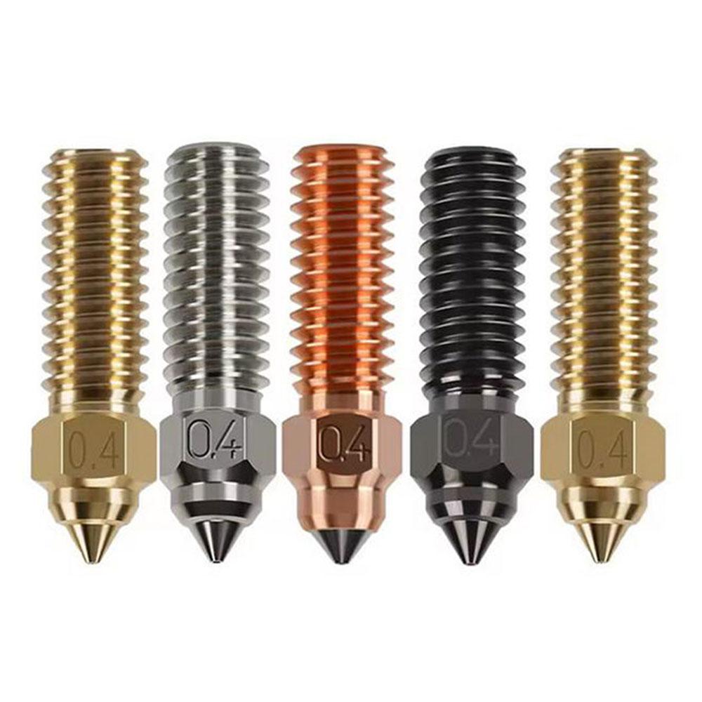 High‑Speed 3D Printer Nozzle Brass Plated Copper Hardened Steel For Creality K1 K1 Max Ender3 V3 KE CR‑M4 Sovol SV06+ SV07 Vyper