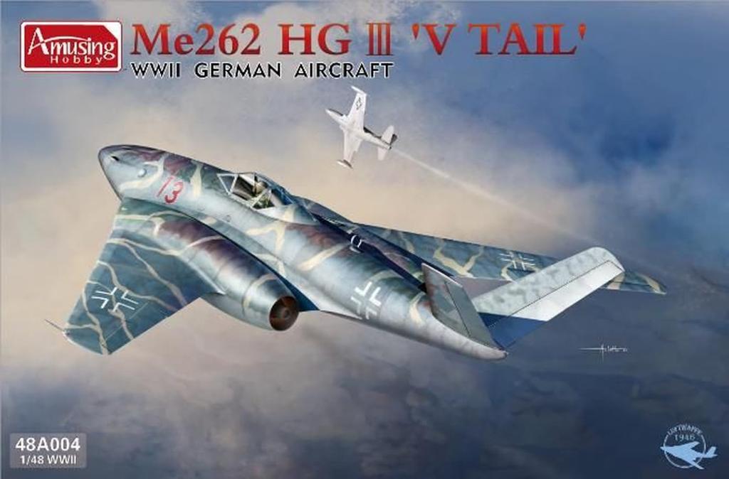 Amusing Hobby Germany Me262 HG3 tail plastic model AMH48A004 1/48 V-shaped