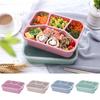 1PC Wheat Straw Microwave Bento Lunch Box Travel Picnic Food Fruit Container Storage Lunch Box for Kids Adult Child
