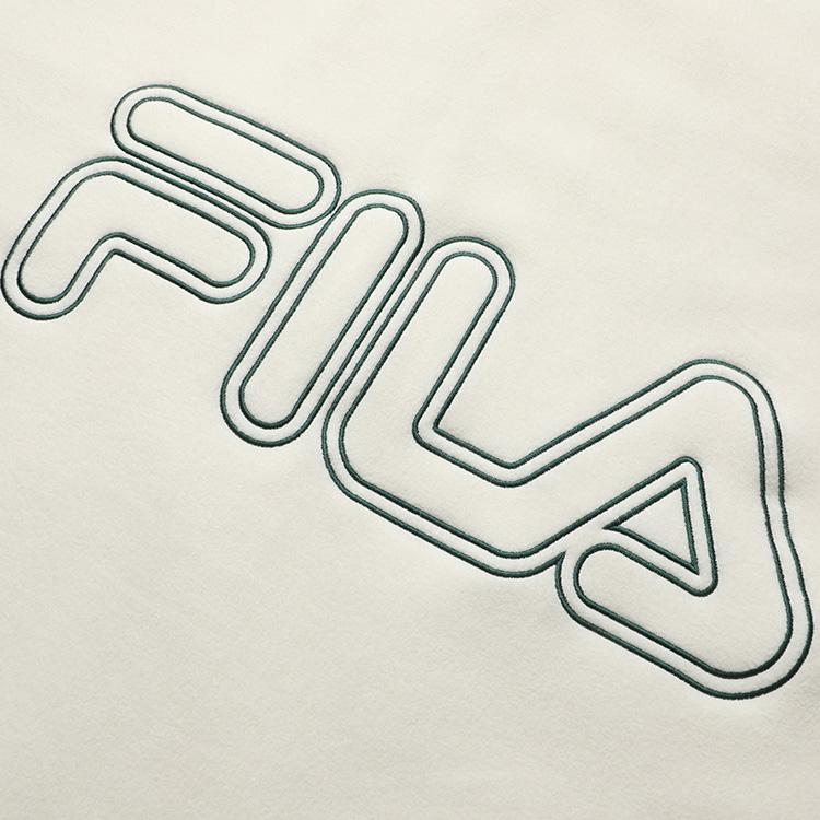 Fila Fusion Спортивная свободная толстовка с логотипом, с молнией до середины, Color Block Мужские худи Молочно-бежевый T11M213705FBG