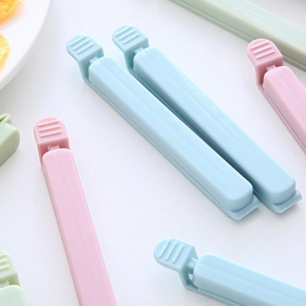 Зажим для герметизации пищевых пакетов Пластиковая упаковка для закусок Хранение Многоразовая Портативная L Синяя запечатывающая клипса для пищевых пакетов Запечатывающая клипса для закусок