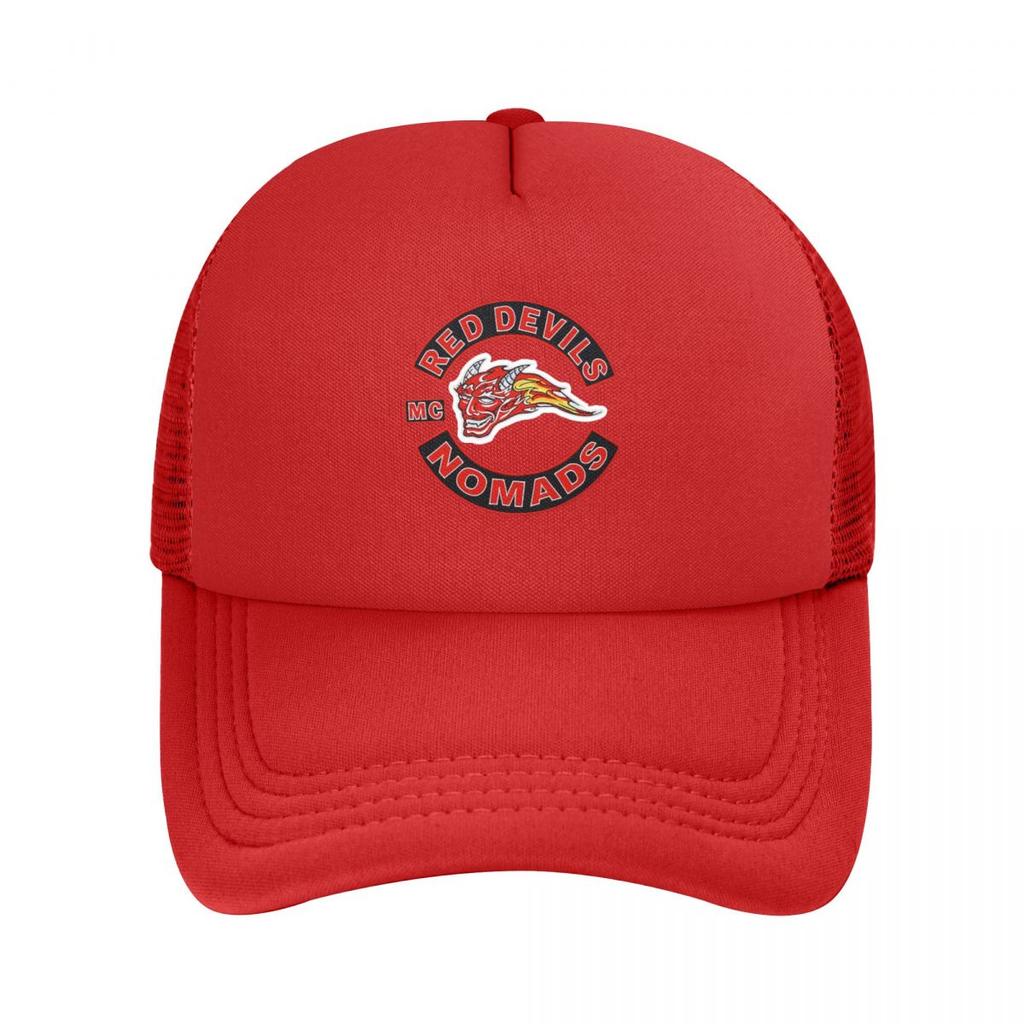 Бейсболка Red Devils для женщин унисекс, объемные шляпы дальнобойщика Snapback, регулируемые шляпы унисекс с сеткой на спине для рыбалки