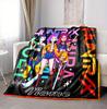 Custom Name Neon Vibes Flannel Blanket Throw Blanket Soft Warm Sofa Bed home Decor Unique Gift