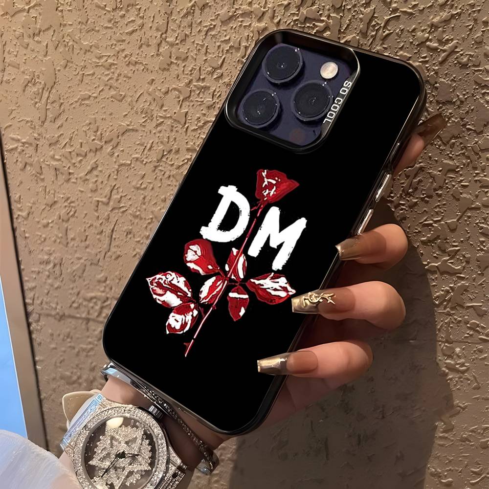 Band D-Depeche ModeS Black Matte Shockproof CoverPhone Case For iPhone 17,16,15,14,13,12,11,Pro,XS,Max,Plus,Mini,SE4,E