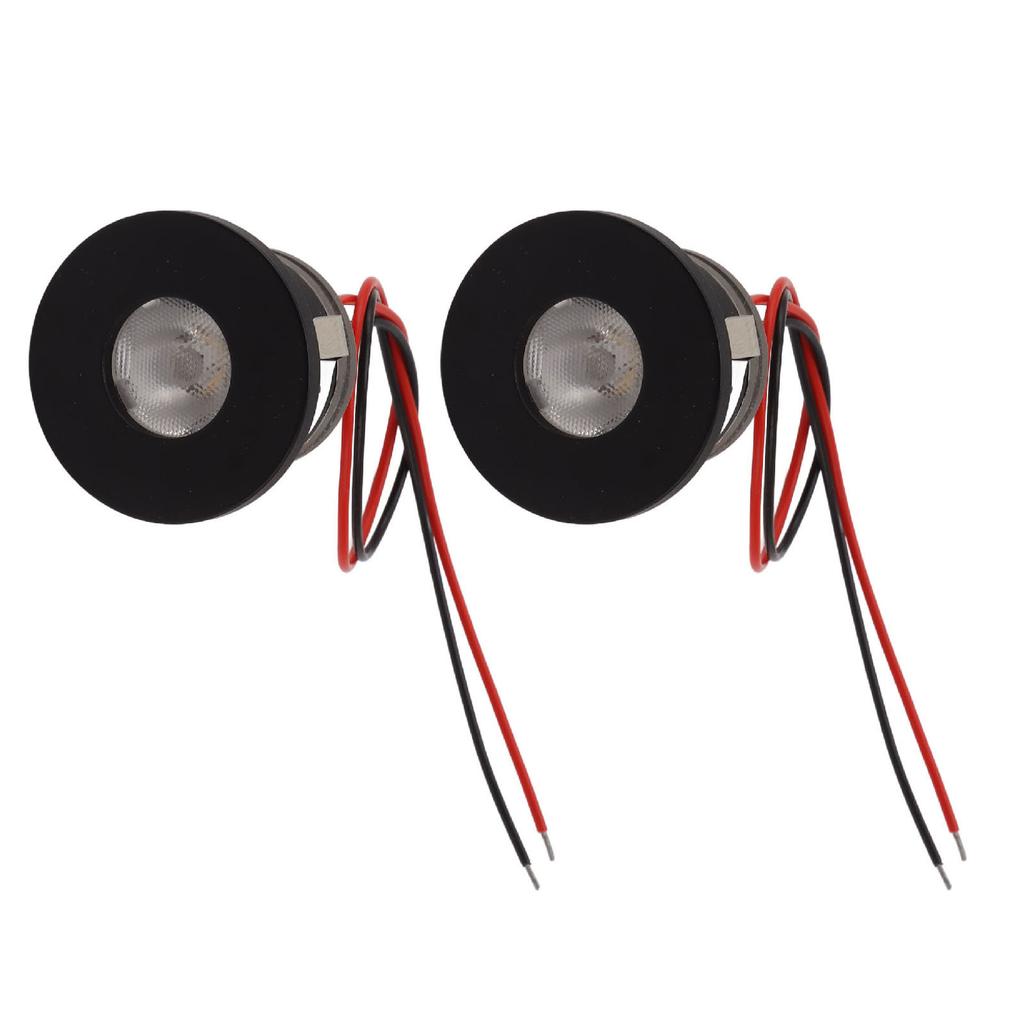 2PCS Recessed Mini LED Spotlight 15 Degrees 1 Watt 80LM Small LED Spotlight for Jewelry Showcase
