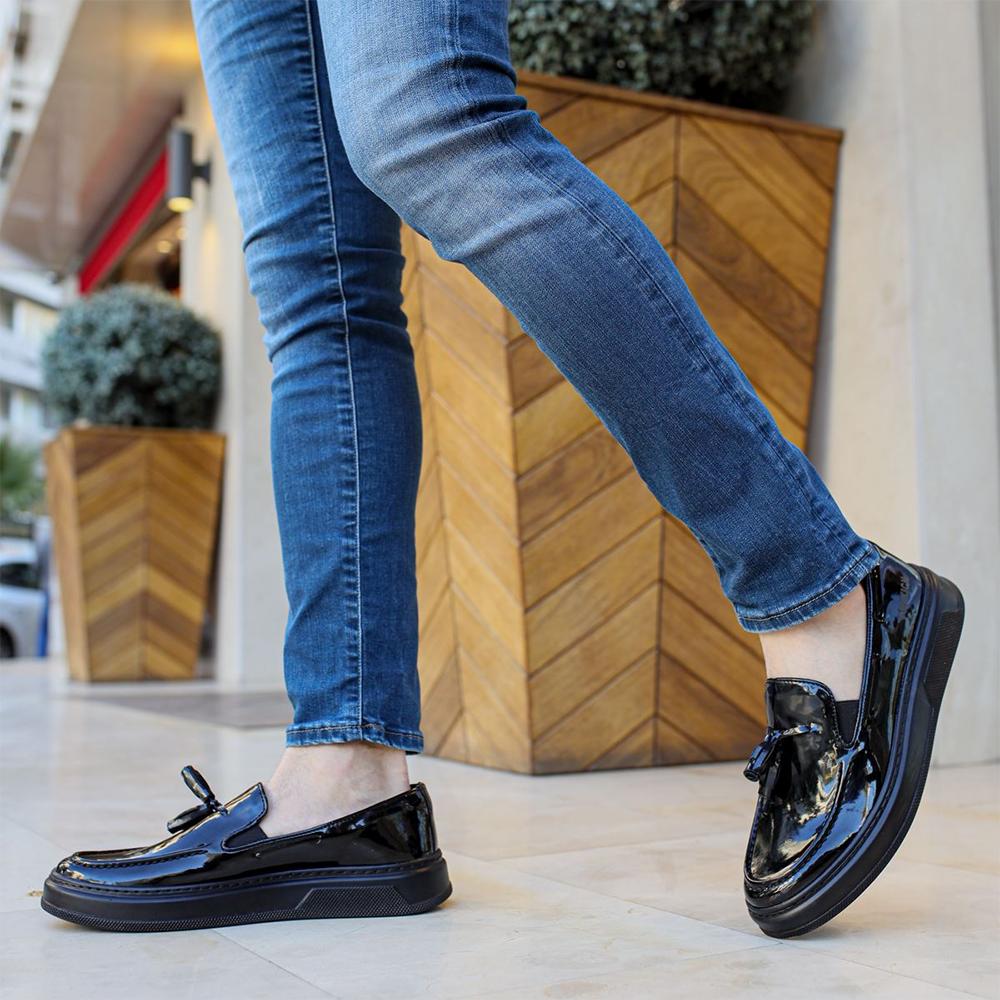 Chekich Мужская обувь, повседневная обувь, черные летние слипоны из искусственной кожи на высокой подошве, удобные модные спортивные классические свадебные офисные костюмы CH127