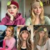 Elastic Button Headband Wide Knit Turban Band New Head Wrap  Daily Wear