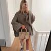 Женский вязаный кардиган оверсайз с металлическими пуговицами - Стиль Ins