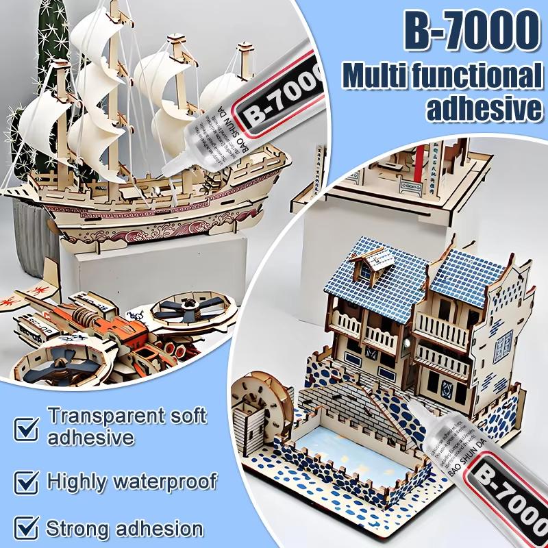 Клей для бижутерии B7000 E8000 (15/110г) для стразов, жемчуга, стекла, металла, пластика, акрила - водостойкий и прозрачный