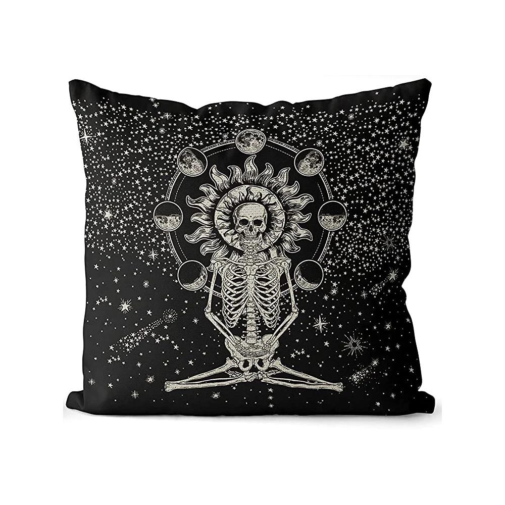 Ужасный скелет художественный принт узор наволочка для подушки домашняя гостиная диван украшение подушка