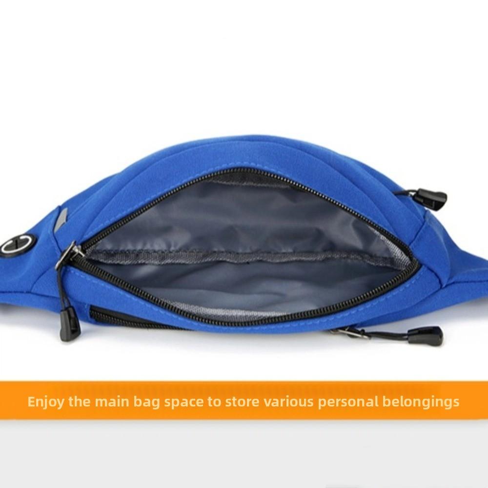 Waterproof Crossbody Chest Bag with Headphone Jack Running Waist Bag Men Fanny Phone Pack Couple