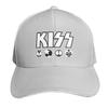 Кепка с логотипом рок-группы Kiss Модная повседневная бейсболка Регулируемая кепка Хип-хоп Летняя унисекс бейсболка