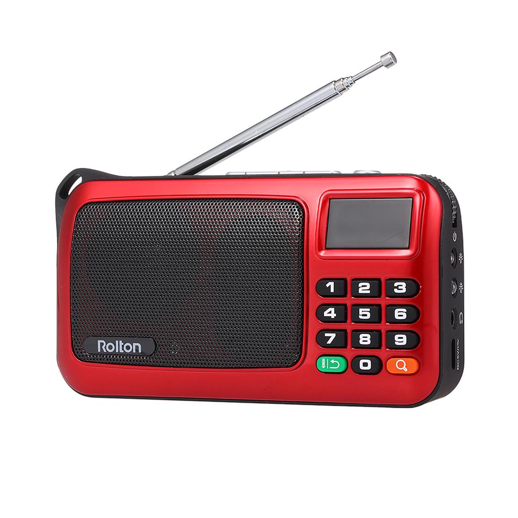 Rolton W405 FM Digital Radio Portable USB Wired Computer Speaker HiFi Stereo Receiver W/ Flashlight