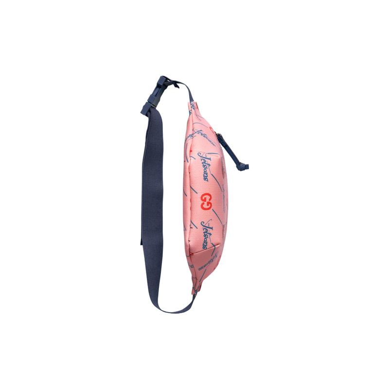 Gucci Letter Logo puppy print zipper closure canvas and leather waist bag regular children's pink