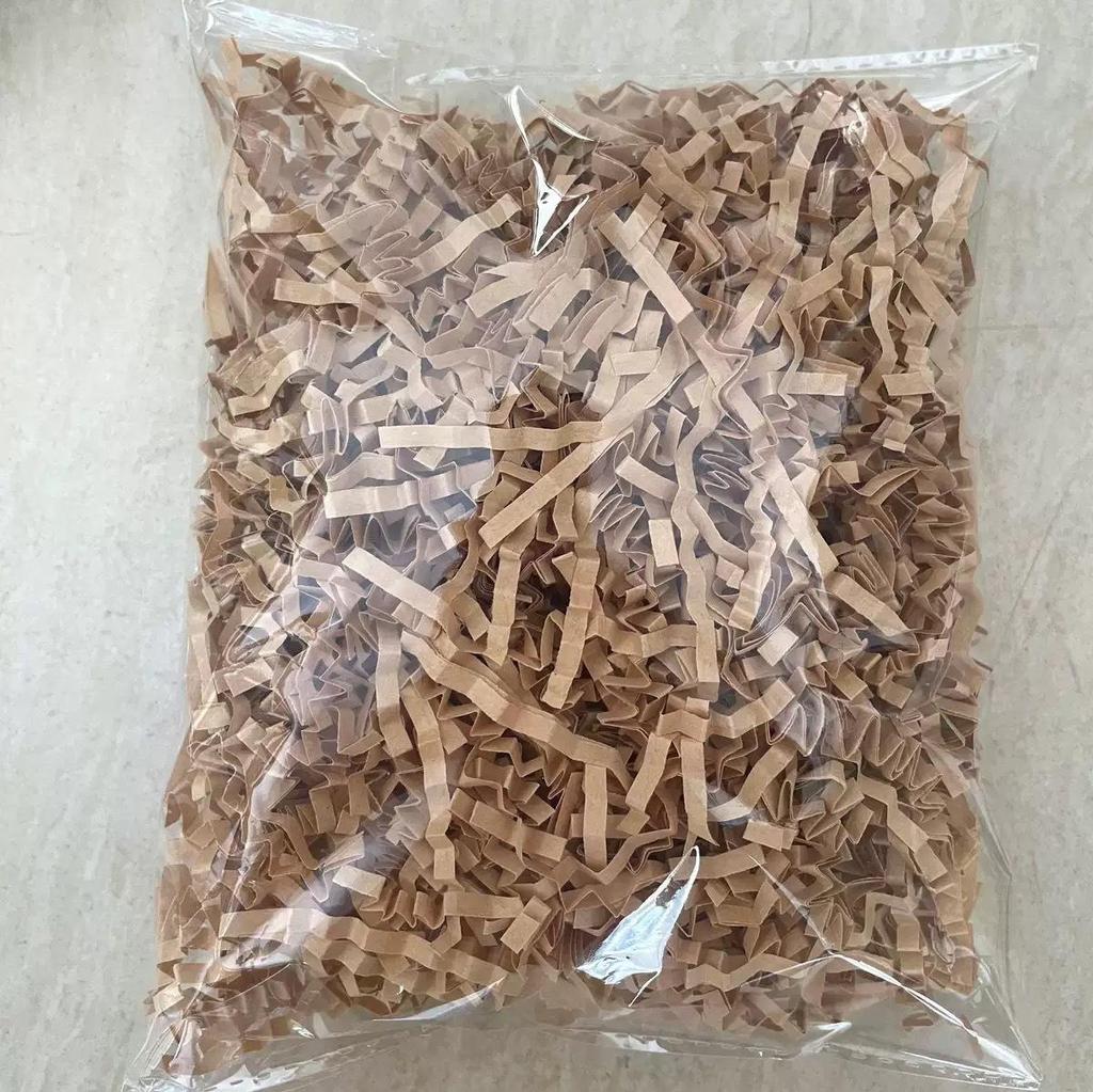 Wavy Cowhide Color Shredded Paper Filler for Gift Boxes - Red Wine Cosmetics Wrinkled Raffia