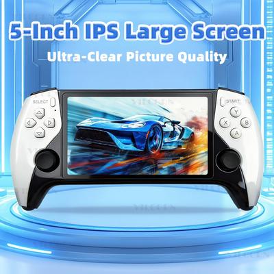Ретро Портативная Игровая Консоль с 5-дюймовым IPS-экраном, Игровая Машина FHD для PS1 MAME Классических Игр