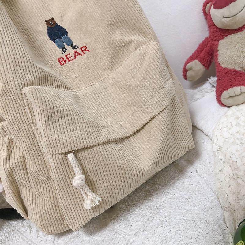 Сплошная цветная книжная сумка, студенческий рюкзак, вельветовая школьная сумка, рюкзак большой емкости