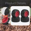 4 Pieces 1/18 RC Car Wheels and Tires Accessories Sturdy High Parts Replacement Part for