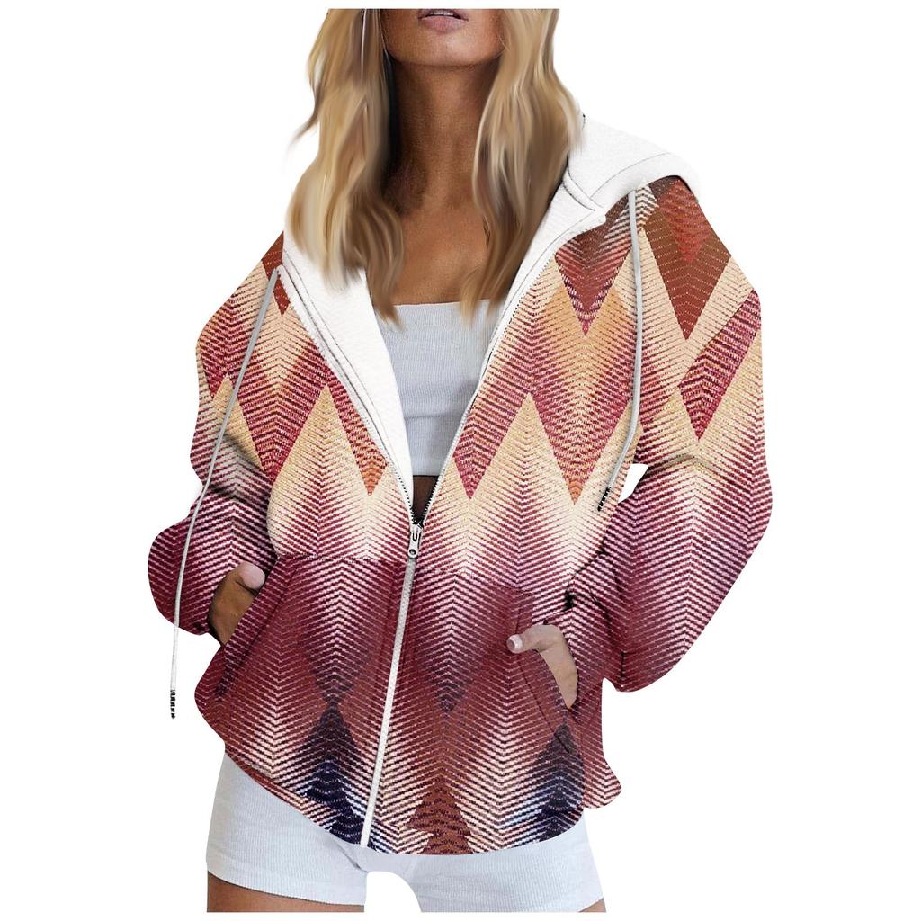 Женская толстовка с длинным рукавом и принтом, куртка с карманом и длинными рукавами, пальто с капюшоном на молнии, осень