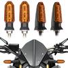 2pcs Motorcycle Turn Signals 3LED Universal High Bright Indicators Light Flashing Lights Amber Blinker Tail Lamp