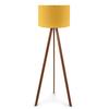 Практичная деревянная ножка штатива, желтый изголовье торшера, угловая лампа для гостиной, спальни