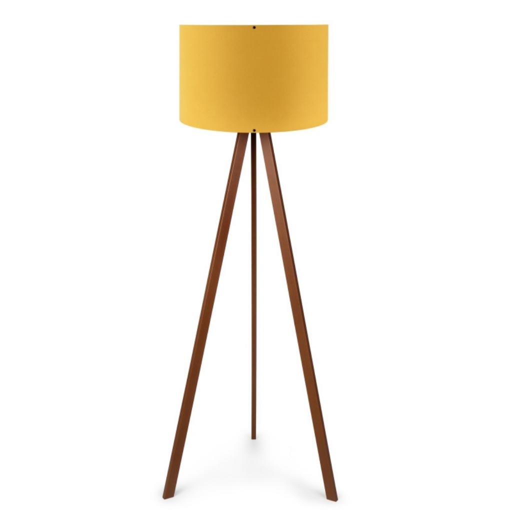 Практичная деревянная ножка штатива, желтый изголовье торшера, угловая лампа для гостиной, спальни