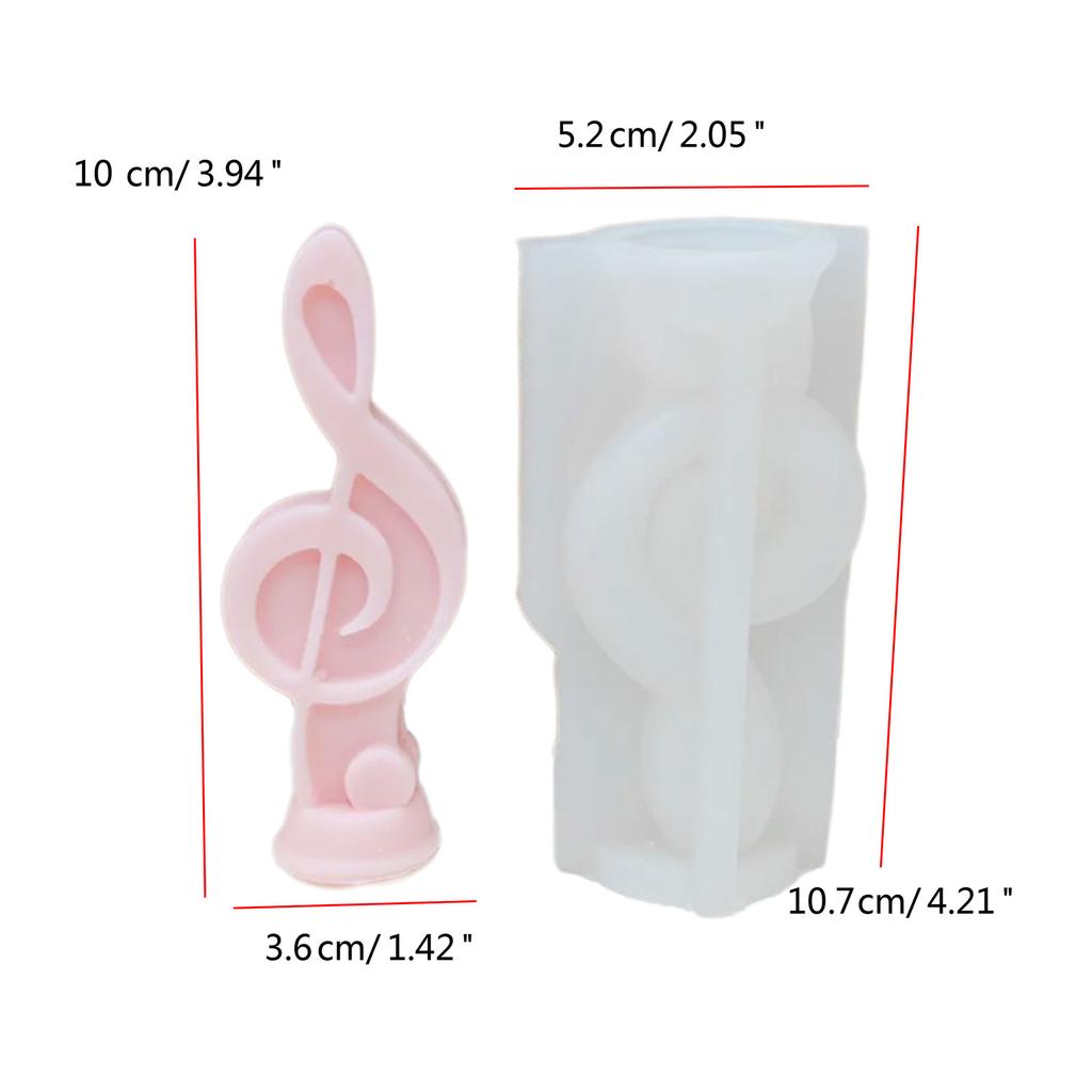 Musical Note Candle Molds Silicone Moulds Scented Candle Resin Casting Molds Handmade DIY Clay Molds Table Decorations