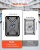 Shopping Baskets, 12 PCS, 21L Stackable PE Plastic Grocery Baskets with Handles, Dense Mesh Structure, Holds up to 9.07kg, Portable for Grocery,
