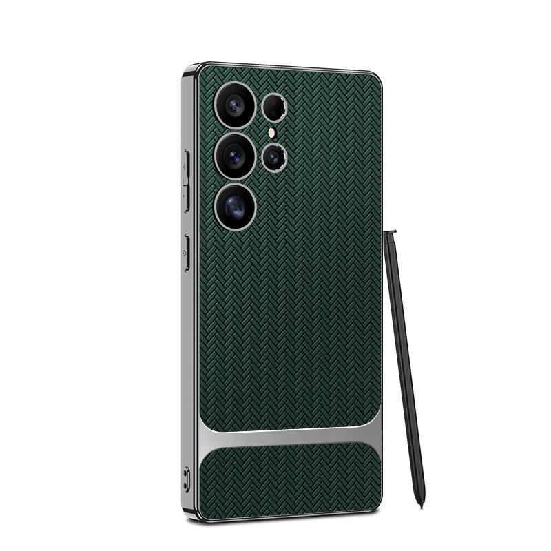 Подходит для чехла для мобильного телефона Samsung S25U S25u Гальванизированный Однотонный Кожаный Матовый Чехол с Текстурой Стиль Мелкие Отверстия Защита от Падения