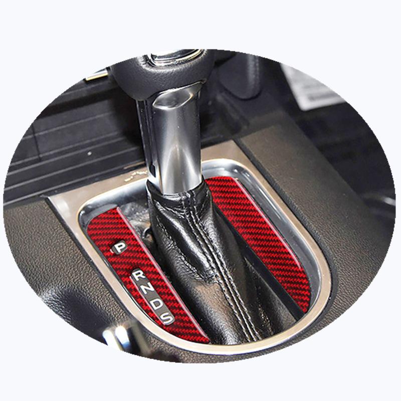 Наклейки на рамку панели переключения передач из углеродного волокна для Ford Mustang 2015-автомобильные аксессуары, автомобильные наклейки