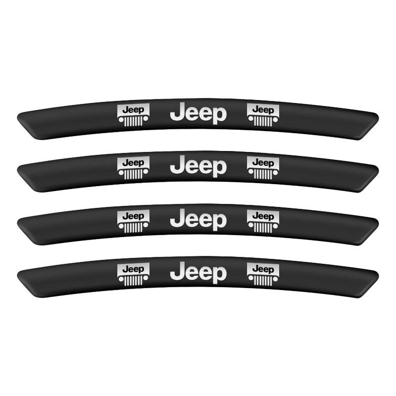Для Jeep 4 шт. Автомобильный значок Наклейки на диски Колесные диски Наклейки Аксессуары для тюнинга Compass Renegade Cherokee Wrangler JK Patriot Liberty 21DD