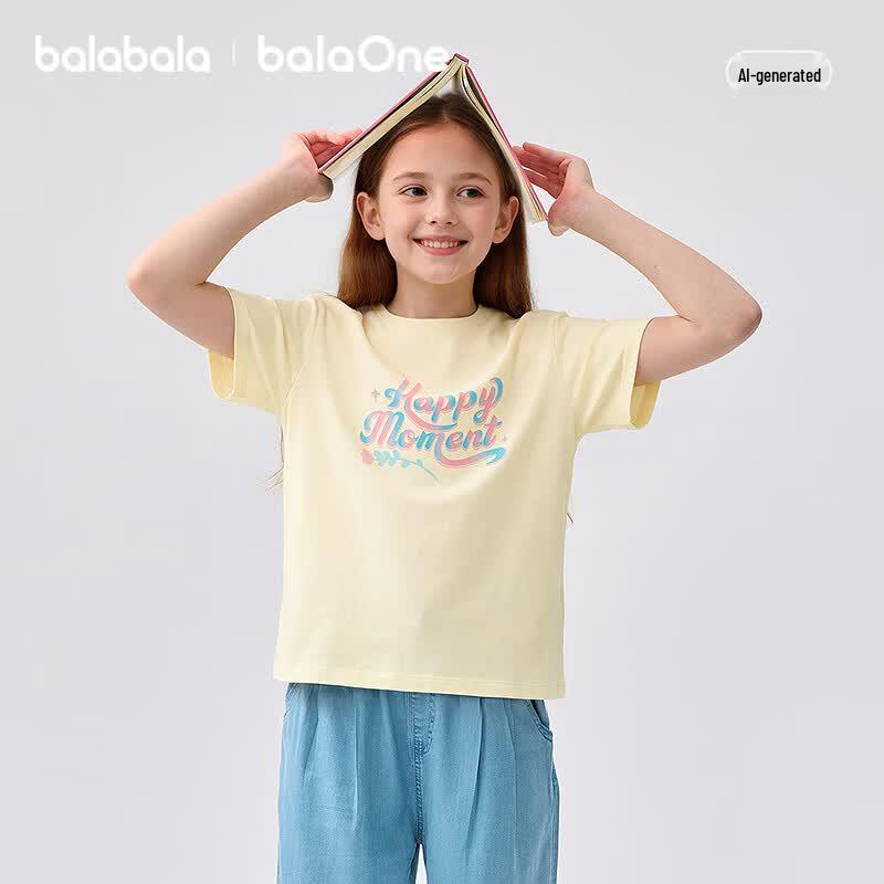 Balabala Girls' Short Sleeve T-Shirt