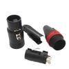 3-контактный XLR-разъем для микрофона, с черным никелированным покрытием (Мужской женский)