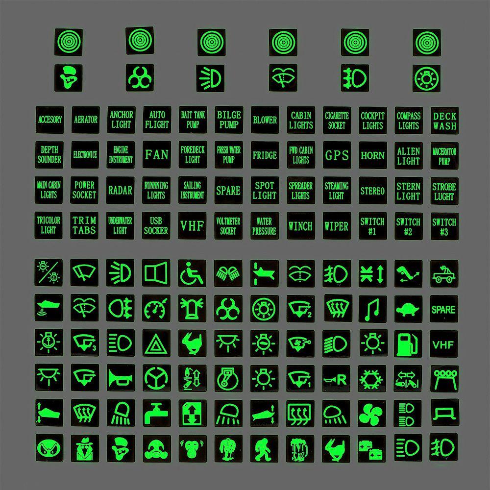 Наклейка на многофункциональную схему приборной панели, светящиеся наклейки, этикетка переключателя, наклейка на кнопку автомобиля