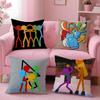 Creative Animated American Art AAlan Becker Cushion Cover Pillow Case Soft Skin Friendly Fabric  Concealed Zipper